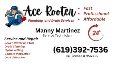 Ace Rooter Plumbing and Drain Services Logo