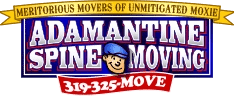 Adamantine Spine Moving | Iowa City Logo