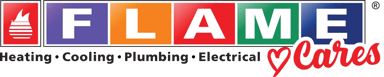 FLAME Heating, Cooling, Plumbing, Electrical Logo
