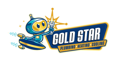 Gold Star Plumbing, Heating, & Cooling Logo