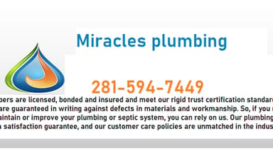 Miracles plumbing Logo