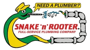 Snake 'n' Rooter Plumbing Company Logo